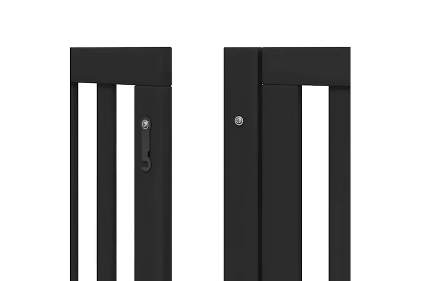 Vidaxl Dog Gate With Door Foldable 12 Panels Black 600 Cm Poplar Wood Vidaxl Dog Gate With Door Foldable 12 Panels Black 600 Cm Poplar Wood