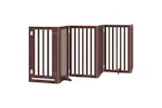 Vidaxl Dog Gate With Door Foldable 12 Panels Brown 600 Cm Poplar Wood Vidaxl Dog Gate With Door Foldable 12 Panels Brown 600 Cm Poplar Wood