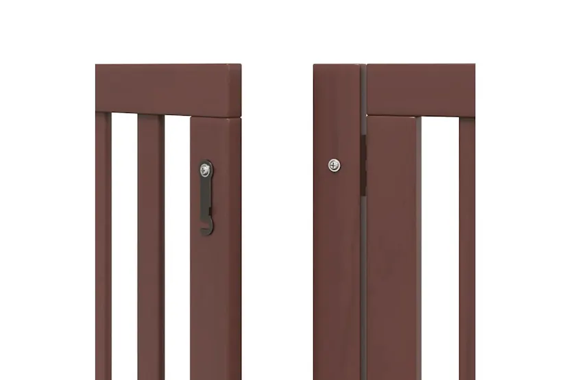 Vidaxl Dog Gate With Door Foldable 12 Panels Brown 600 Cm Poplar Wood Vidaxl Dog Gate With Door Foldable 12 Panels Brown 600 Cm Poplar Wood
