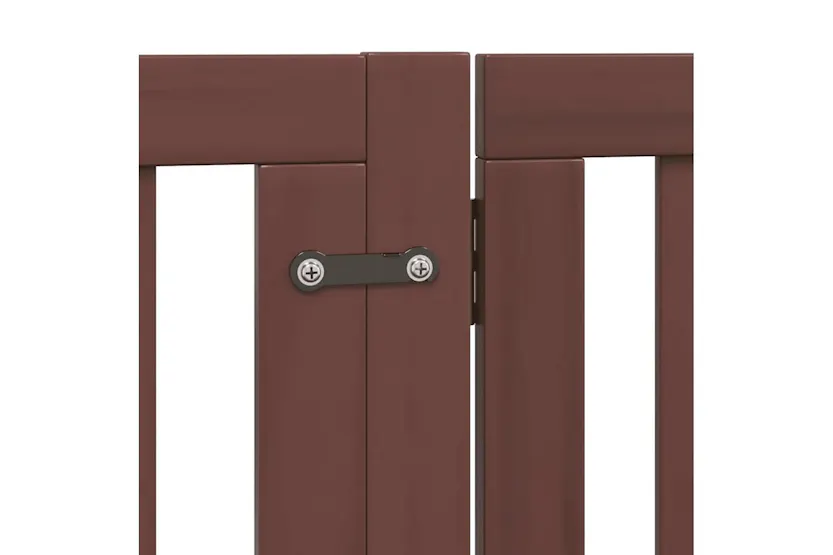 Vidaxl Dog Gate With Door Foldable 8 Panels Brown 640 Cm Poplar Wood Vidaxl Dog Gate With Door Foldable 8 Panels Brown 640 Cm Poplar Wood