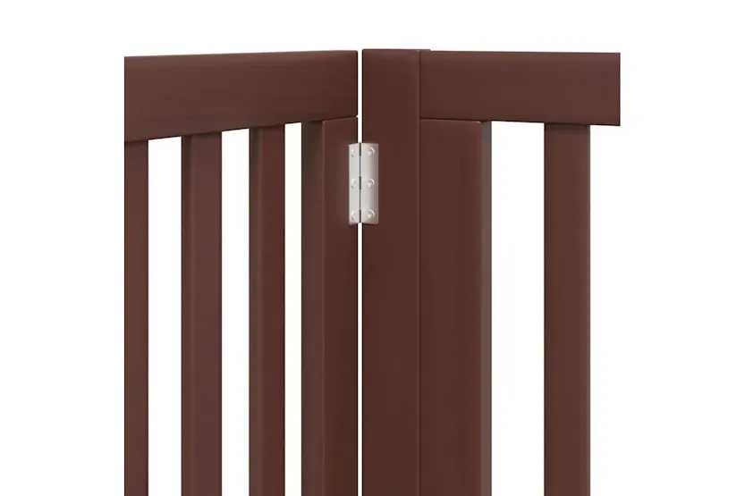 Vidaxl Dog Gate With Door Foldable 8 Panels Brown 640 Cm Poplar Wood Vidaxl Dog Gate With Door Foldable 8 Panels Brown 640 Cm Poplar Wood