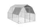 Vidaxl Chicken Run With Roof 25x4x225 M Galvanised Steel Vidaxl Chicken Run With Roof 25x4x225 M Galvanised Steel