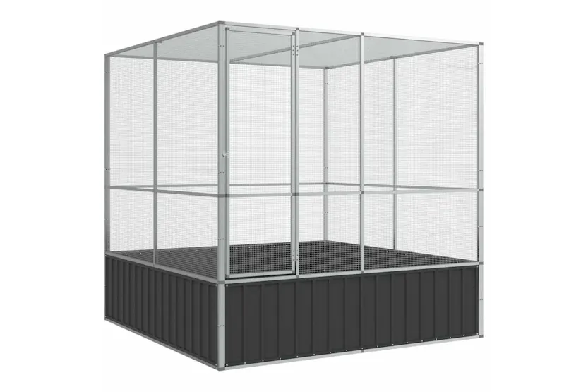 Vidaxl Aviary Silver 211x207x212 Cm Steel Vidaxl Aviary Silver 211x207x212 Cm Steel