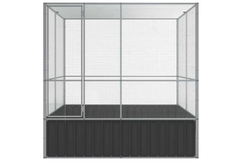 Vidaxl Aviary Silver 211x207x212 Cm Steel Vidaxl Aviary Silver 211x207x212 Cm Steel