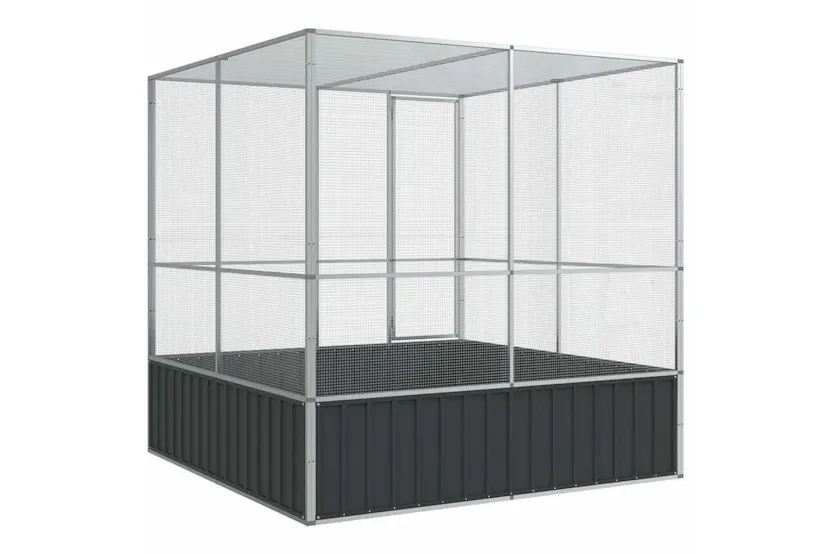 Vidaxl Aviary Silver 211x207x212 Cm Steel Vidaxl Aviary Silver 211x207x212 Cm Steel