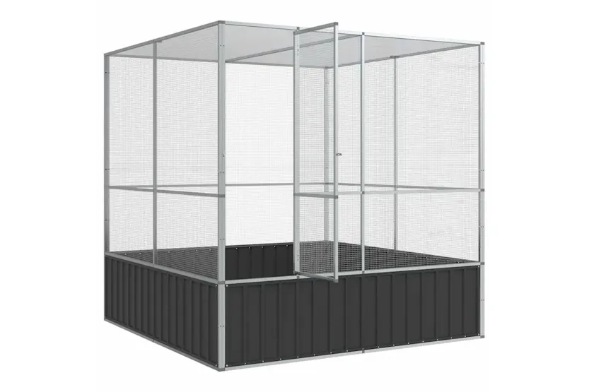 Vidaxl Aviary Silver 211x207x212 Cm Steel Vidaxl Aviary Silver 211x207x212 Cm Steel