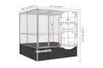 Vidaxl Aviary Silver 211x207x212 Cm Steel Vidaxl Aviary Silver 211x207x212 Cm Steel