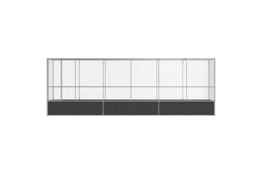 Vidaxl Aviary With Extension Silver 6265x107x212 Cm Steel Vidaxl Aviary With Extension Silver 6265x107x212 Cm Steel