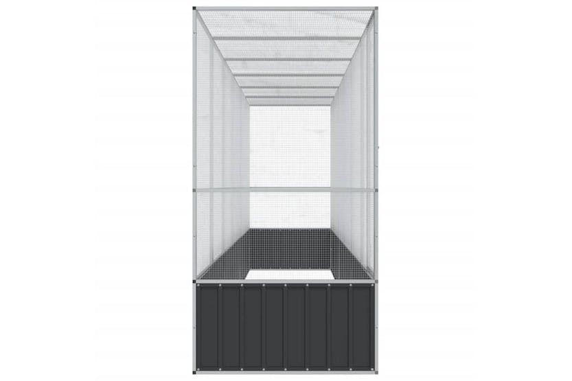 Vidaxl Aviary With Extension Silver 6265x107x212 Cm Steel Vidaxl Aviary With Extension Silver 6265x107x212 Cm Steel