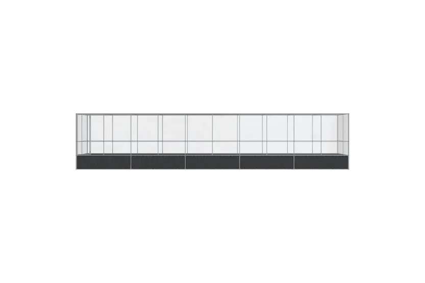 Vidaxl Aviary With Extension Silver 1039x207x212 Cm Steel Vidaxl Aviary With Extension Silver 1039x207x212 Cm Steel