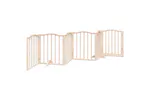 Vidaxl Dog Gate With Door Foldable 6 Panels 300 Cmpoplar Wood Vidaxl Dog Gate With Door Foldable 6 Panels 300 Cmpoplar Wood