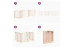 Vidaxl Dog Gate With Door Foldable 6 Panels 300 Cmpoplar Wood Vidaxl Dog Gate With Door Foldable 6 Panels 300 Cmpoplar Wood