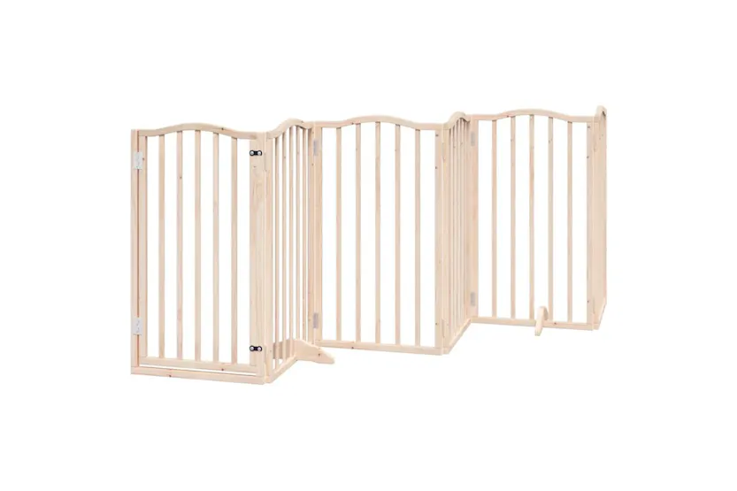 Vidaxl Dog Gate With Door Foldable 6 Panels 300 Cm Poplar Wood Vidaxl Dog Gate With Door Foldable 6 Panels 300 Cm Poplar Wood