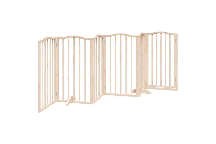 Vidaxl Dog Gate With Door Foldable 6 Panels 300 Cm Poplar Wood Vidaxl Dog Gate With Door Foldable 6 Panels 300 Cm Poplar Wood