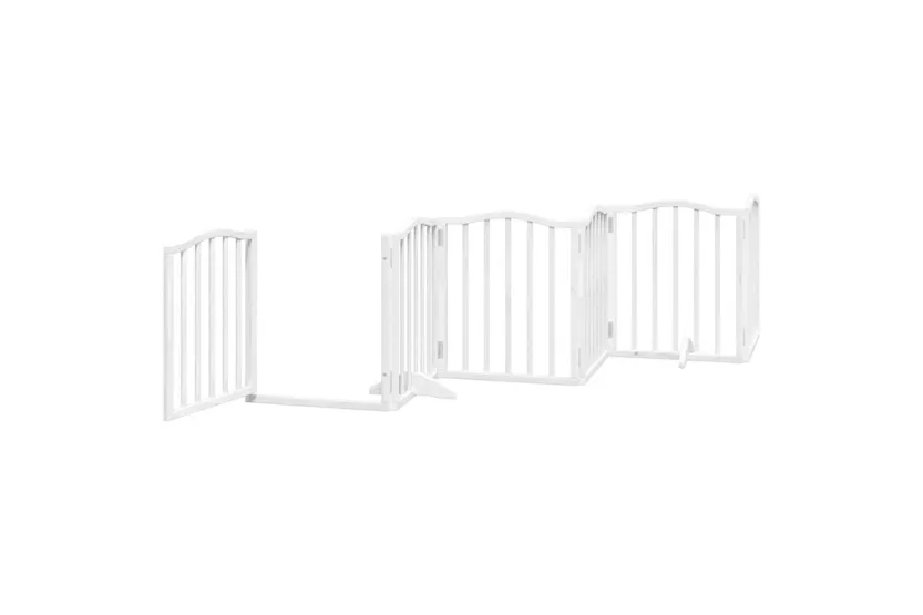 Vidaxl Dog Gate With Door Foldable 6 Panels White 300 Cmpoplar Wood Vidaxl Dog Gate With Door Foldable 6 Panels White 300 Cmpoplar Wood
