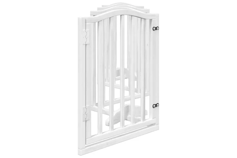 Vidaxl Dog Gate With Door Foldable 6 Panels White 300 Cmpoplar Wood Vidaxl Dog Gate With Door Foldable 6 Panels White 300 Cmpoplar Wood