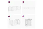 Vidaxl Dog Gate With Door Foldable 6 Panels White 300 Cmpoplar Wood Vidaxl Dog Gate With Door Foldable 6 Panels White 300 Cmpoplar Wood