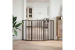 Vidaxl Dog Gate Foldable 3 Panels Brown Oak 150 Cmpoplar Wood Vidaxl Dog Gate Foldable 3 Panels Brown Oak 150 Cmpoplar Wood