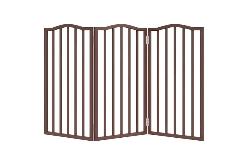 Vidaxl Dog Gate Foldable 3 Panels Brown Oak 150 Cmpoplar Wood Vidaxl Dog Gate Foldable 3 Panels Brown Oak 150 Cmpoplar Wood