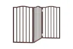 Vidaxl Dog Gate Foldable 3 Panels Brown Oak 150 Cmpoplar Wood Vidaxl Dog Gate Foldable 3 Panels Brown Oak 150 Cmpoplar Wood