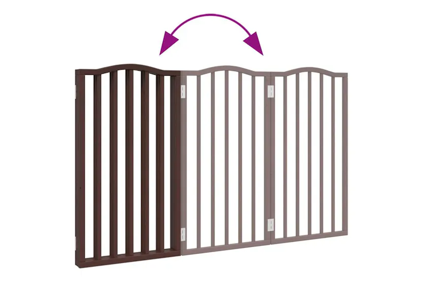 Vidaxl Dog Gate Foldable 3 Panels Brown Oak 150 Cmpoplar Wood Vidaxl Dog Gate Foldable 3 Panels Brown Oak 150 Cmpoplar Wood