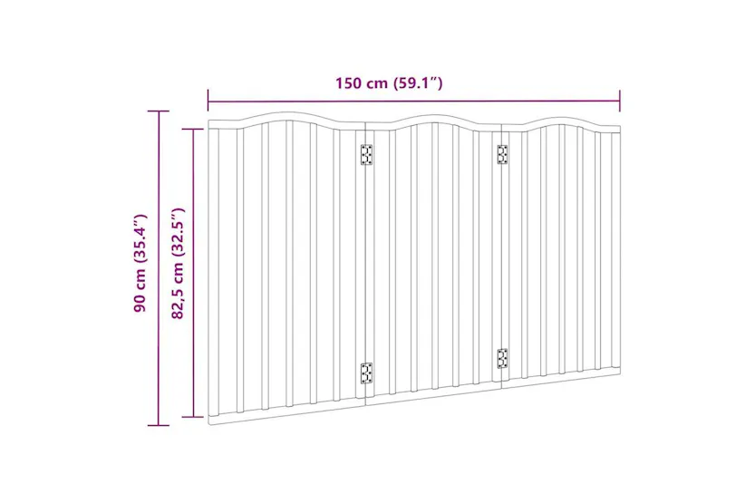 Vidaxl Dog Gate Foldable 3 Panels Brown Oak 150 Cmpoplar Wood Vidaxl Dog Gate Foldable 3 Panels Brown Oak 150 Cmpoplar Wood