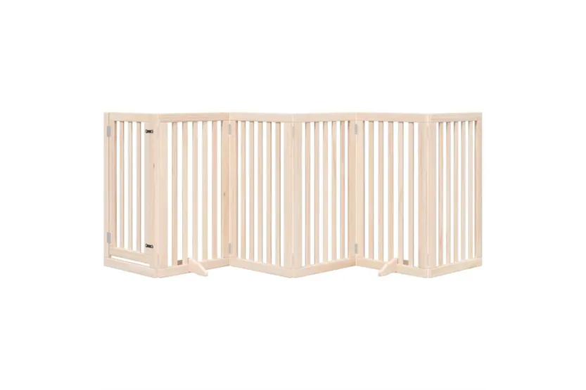 Vidaxl Dog Gate With Door Foldable 6 Panels 300 Cm Poplar Wood Vidaxl Dog Gate With Door Foldable 6 Panels 300 Cm Poplar Wood