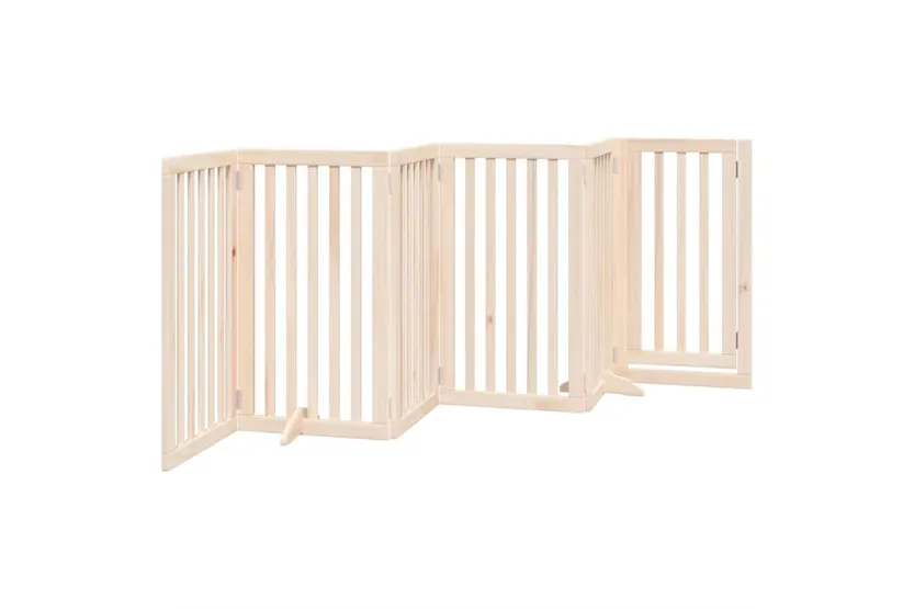 Vidaxl Dog Gate With Door Foldable 6 Panels 300 Cm Poplar Wood Vidaxl Dog Gate With Door Foldable 6 Panels 300 Cm Poplar Wood