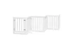 Vidaxl Dog Gate With Door Foldable 6 Panels White 300 Cm Poplar Wood Vidaxl Dog Gate With Door Foldable 6 Panels White 300 Cm Poplar Wood