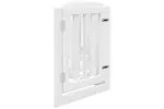 Vidaxl Dog Gate With Door Foldable 6 Panels White 300 Cm Poplar Wood Vidaxl Dog Gate With Door Foldable 6 Panels White 300 Cm Poplar Wood