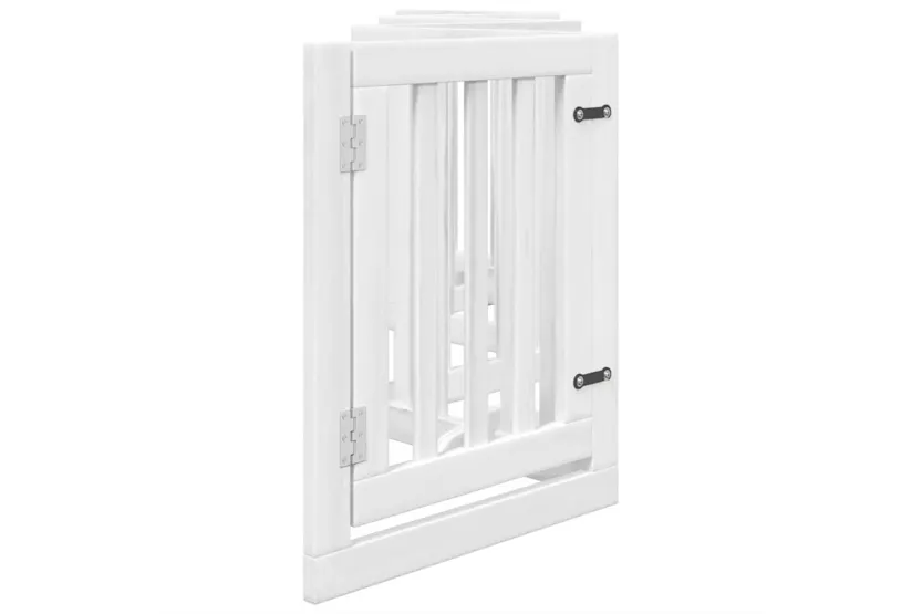 Vidaxl Dog Gate With Door Foldable 6 Panels White 300 Cm Poplar Wood Vidaxl Dog Gate With Door Foldable 6 Panels White 300 Cm Poplar Wood