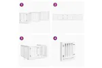 Vidaxl Dog Gate With Door Foldable 6 Panels White 300 Cm Poplar Wood Vidaxl Dog Gate With Door Foldable 6 Panels White 300 Cm Poplar Wood