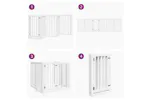 Vidaxl Dog Gate With Door Foldable 6 Panels White 300 Cm Poplar Wood Vidaxl Dog Gate With Door Foldable 6 Panels White 300 Cm Poplar Wood