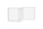 Vidaxl Dog Gate With Door Foldable 4 Panels White 320 Cm Poplar Wood Vidaxl Dog Gate With Door Foldable 4 Panels White 320 Cm Poplar Wood