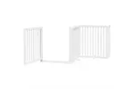 Vidaxl Dog Gate With Door Foldable 4 Panels White 320 Cm Poplar Wood Vidaxl Dog Gate With Door Foldable 4 Panels White 320 Cm Poplar Wood