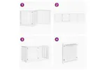 Vidaxl Dog Gate With Door Foldable 4 Panels White 320 Cm Poplar Wood Vidaxl Dog Gate With Door Foldable 4 Panels White 320 Cm Poplar Wood