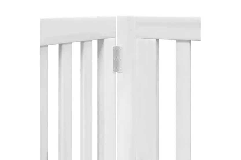 Vidaxl Dog Gate With Door Foldable 4 Panels White 320 Cm Poplar Wood Vidaxl Dog Gate With Door Foldable 4 Panels White 320 Cm Poplar Wood