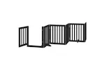 Vidaxl Dog Gate With Door Foldable 6 Panels Black 300 Cm Poplar Wood Vidaxl Dog Gate With Door Foldable 6 Panels Black 300 Cm Poplar Wood