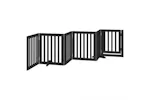 Vidaxl Dog Gate With Door Foldable 6 Panels Black 300 Cm Poplar Wood Vidaxl Dog Gate With Door Foldable 6 Panels Black 300 Cm Poplar Wood