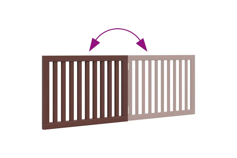 Vidaxl Dog Gate Foldable 2 Panels Brown 160 Cm Poplar Wood Vidaxl Dog Gate Foldable 2 Panels Brown 160 Cm Poplar Wood