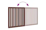 Vidaxl Dog Gate Foldable 2 Panels Brown 160 Cm Poplar Wood Vidaxl Dog Gate Foldable 2 Panels Brown 160 Cm Poplar Wood