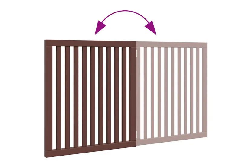 Vidaxl Dog Gate Foldable 2 Panels Brown 160 Cm Poplar Wood Vidaxl Dog Gate Foldable 2 Panels Brown 160 Cm Poplar Wood