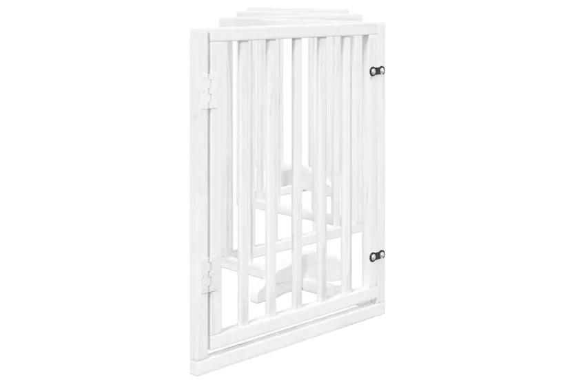 Vidaxl Dog Gate With Door Foldable 6 Panels White 300 Cm Poplar Wood Vidaxl Dog Gate With Door Foldable 6 Panels White 300 Cm Poplar Wood