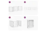 Vidaxl Dog Gate With Door Foldable 6 Panels White 300 Cm Poplar Wood Vidaxl Dog Gate With Door Foldable 6 Panels White 300 Cm Poplar Wood