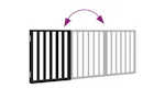 Vidaxl Dog Gate Foldable 3 Panels Black 150 Cm Poplar Wood Vidaxl Dog Gate Foldable 3 Panels Black 150 Cm Poplar Wood