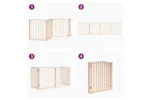 Vidaxl Dog Gate With Door Foldable 4 Panels 320 Cm Poplar Wood Vidaxl Dog Gate With Door Foldable 4 Panels 320 Cm Poplar Wood