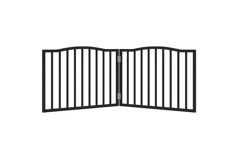 Vidaxl Dog Gate Foldable 2 Panels Black 160 Cm Poplar Wood Vidaxl Dog Gate Foldable 2 Panels Black 160 Cm Poplar Wood
