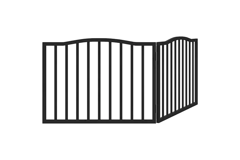 Vidaxl Dog Gate Foldable 2 Panels Black 160 Cm Poplar Wood Vidaxl Dog Gate Foldable 2 Panels Black 160 Cm Poplar Wood