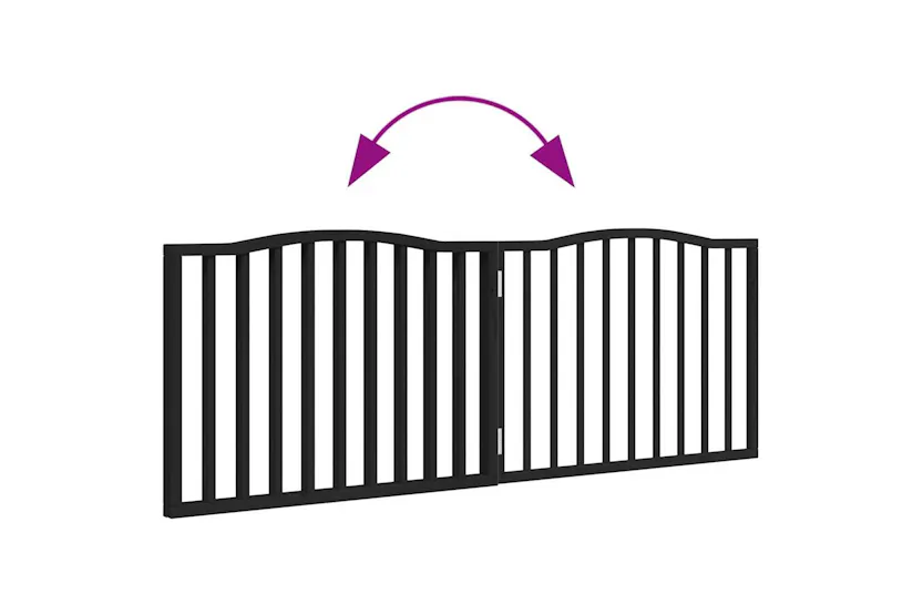Vidaxl Dog Gate Foldable 2 Panels Black 160 Cm Poplar Wood Vidaxl Dog Gate Foldable 2 Panels Black 160 Cm Poplar Wood