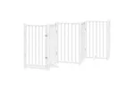 Vidaxl Dog Gate With Door Foldable 6 Panels White 300 Cm Solid Wood Fir Vidaxl Dog Gate With Door Foldable 6 Panels White 300 Cm Solid Wood Fir
